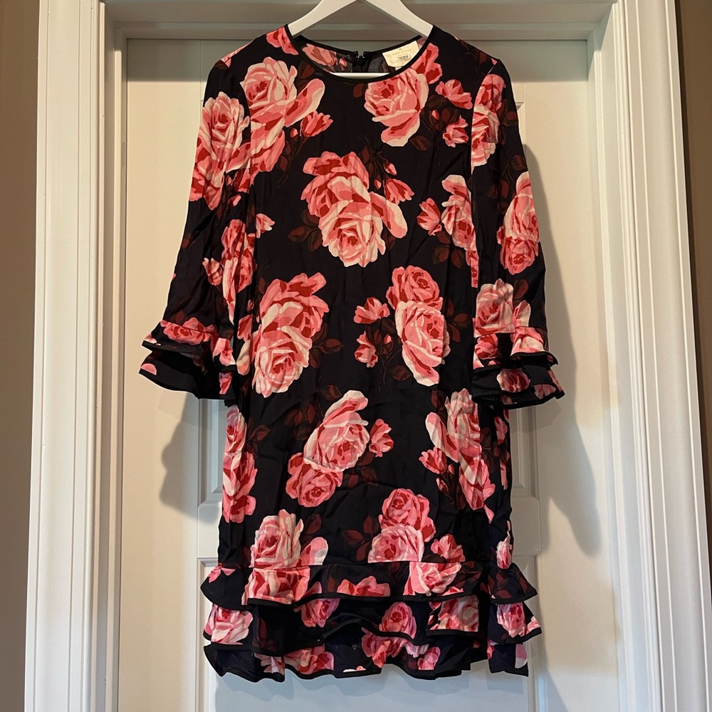 Kate Spade Black and Pink Floral Dress